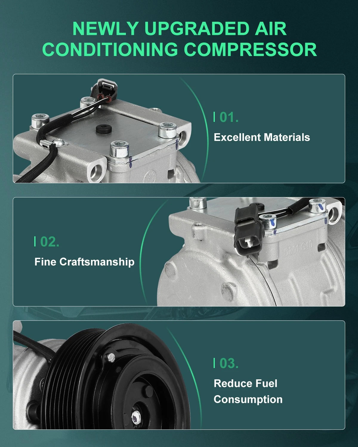 A/C Compressor with Clutch for Land Rover Discovery Range Rover (1999–2002)