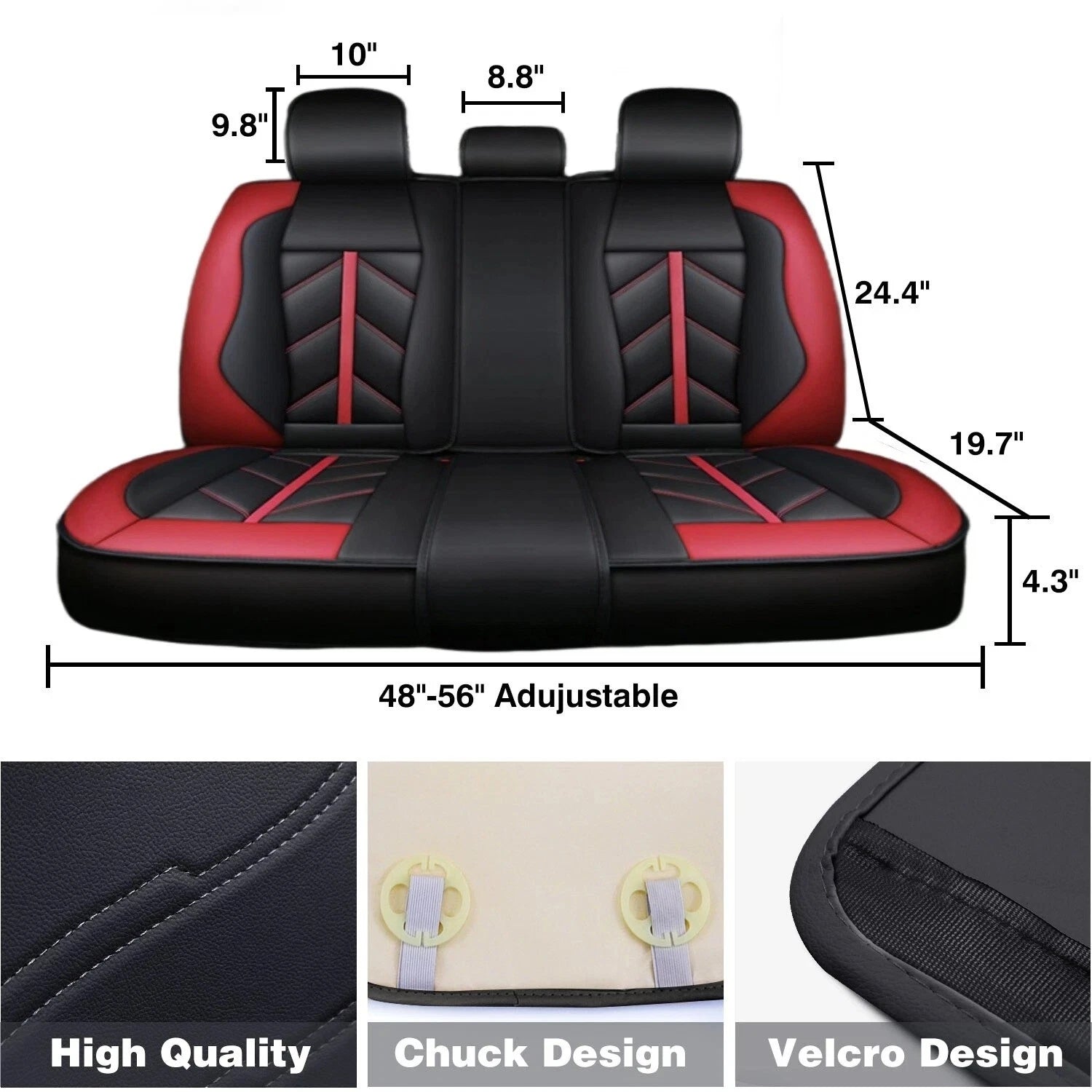 Set of 5 Leather Car Seat Covers for Hyundai