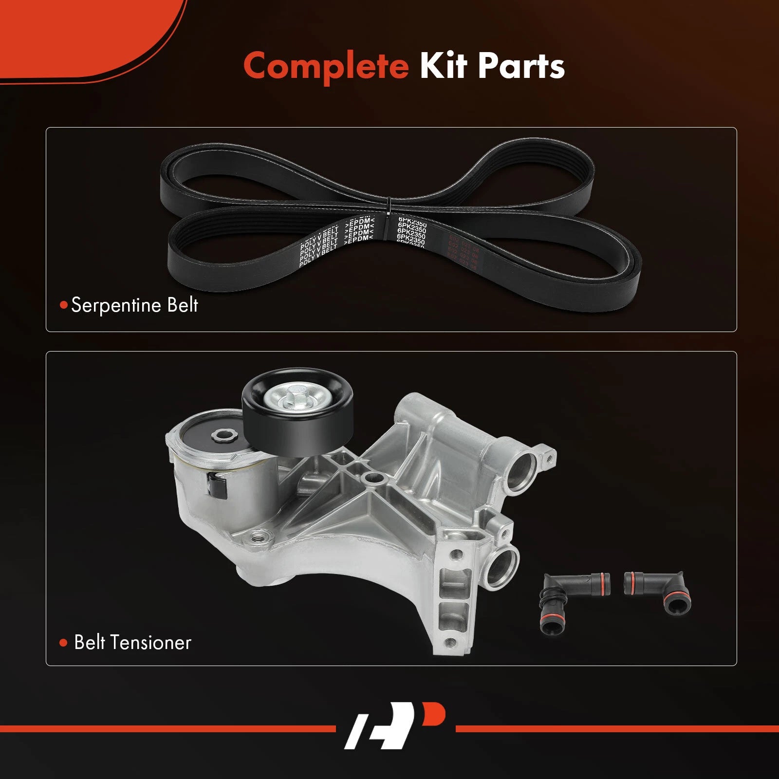 2X Serpentine Belt Drive Component Kit for Buick Park Avenue (1991–1996)