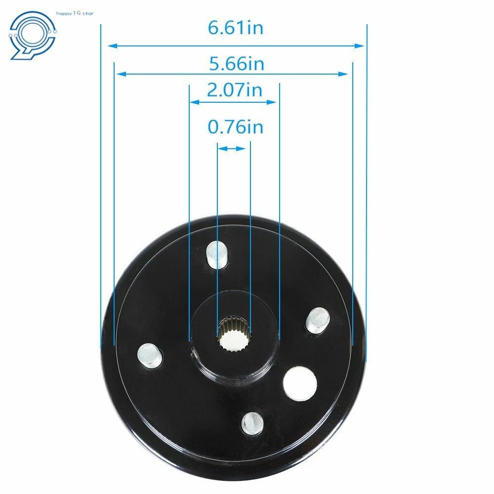 2X Rear Wheel Brake Hub Drum for EZGO Golf Cart G&E 2 Cycle (1982–1993) 17082-G2