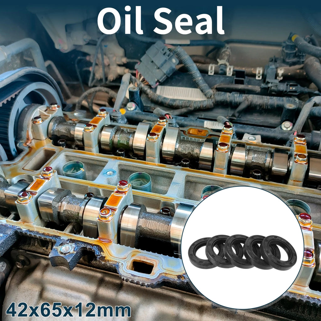 Set of 5 Oil Seal Rotary Shaft Seal NBR Rubber 42x65x12mm