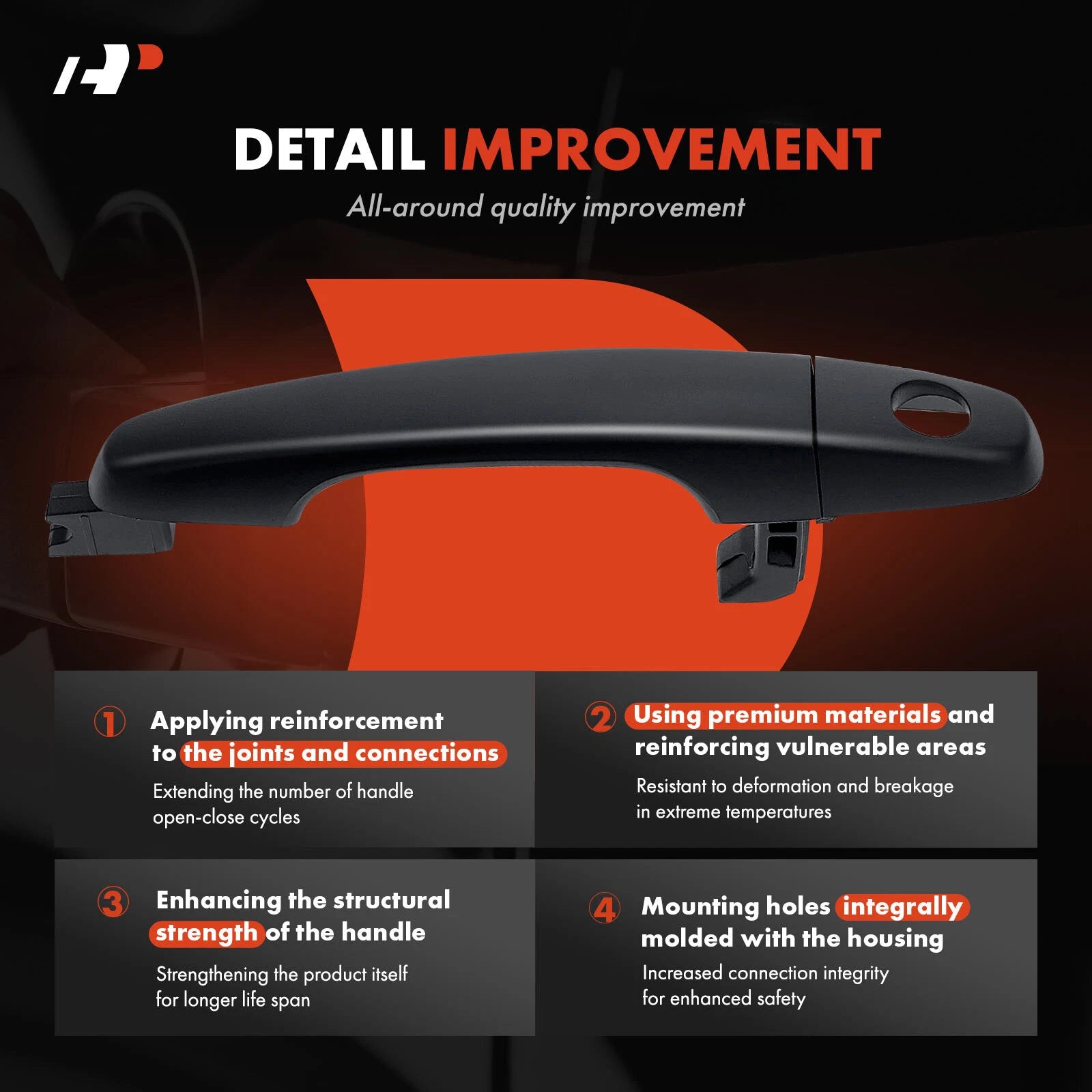 Front Left Exterior Door Handle for Chevrolet Caprice PPV (2011-2013)
