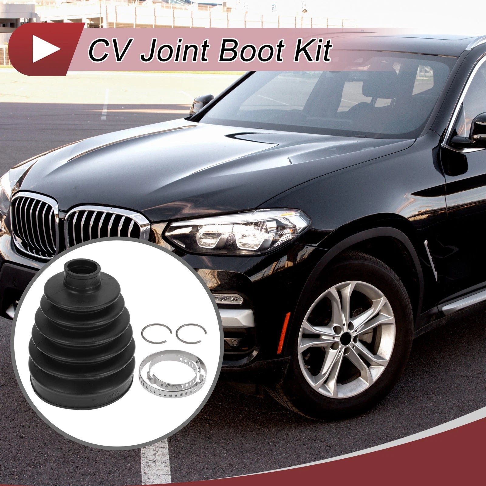 Outer CV Joint Boot Kit with Clamps for BMW 328i (2007–2016) 31607549468