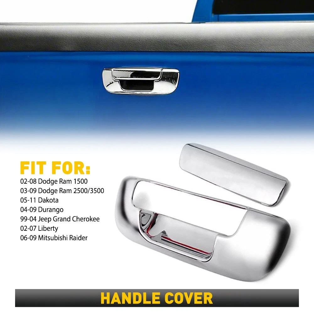 Chrome Door Handle and Tailgate Covers for Dodge Ram 1500 2500 3500 (2002–2008)
