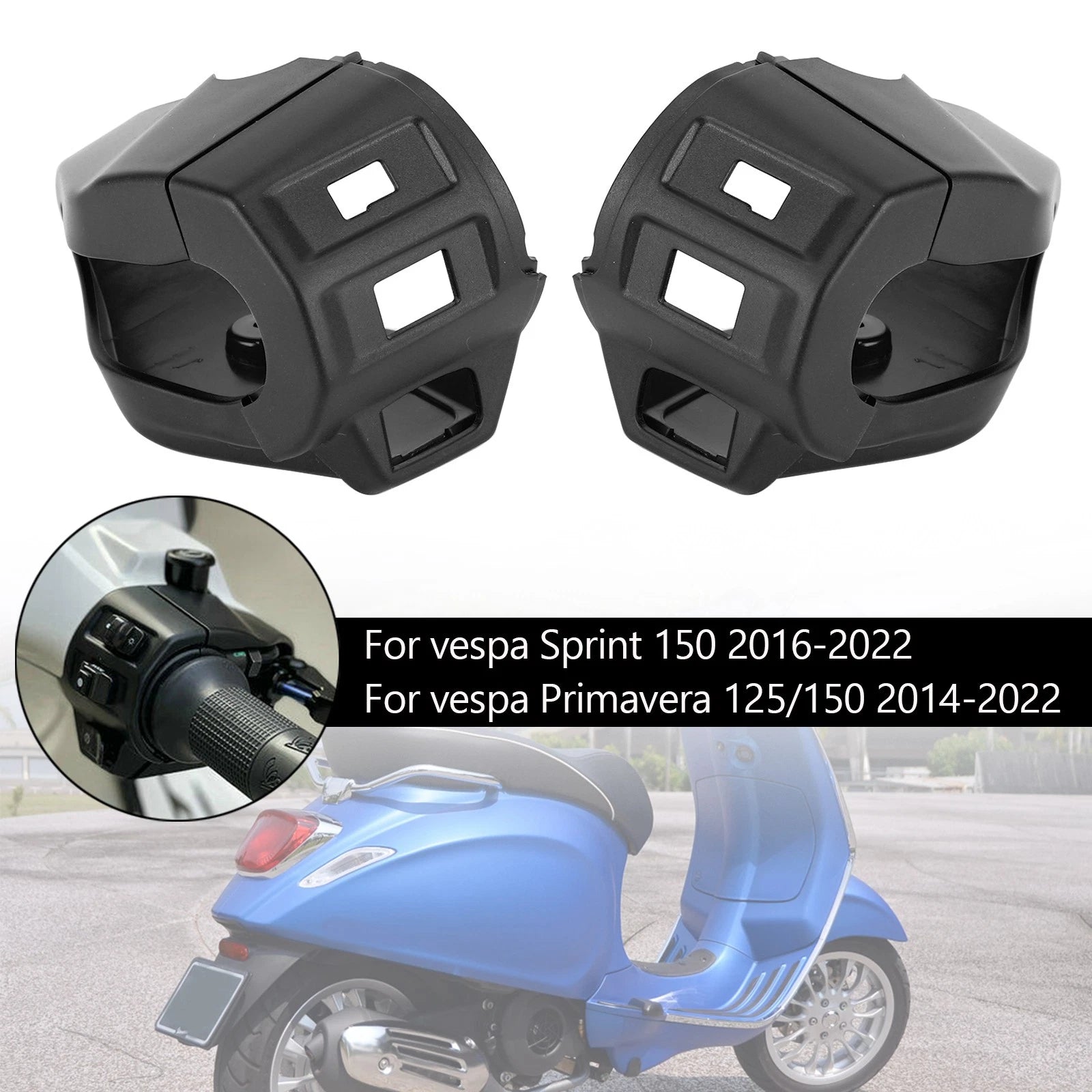 Handlebar Switches Cover Button for Sprint Primavera 125 150 (2014–2022) Black