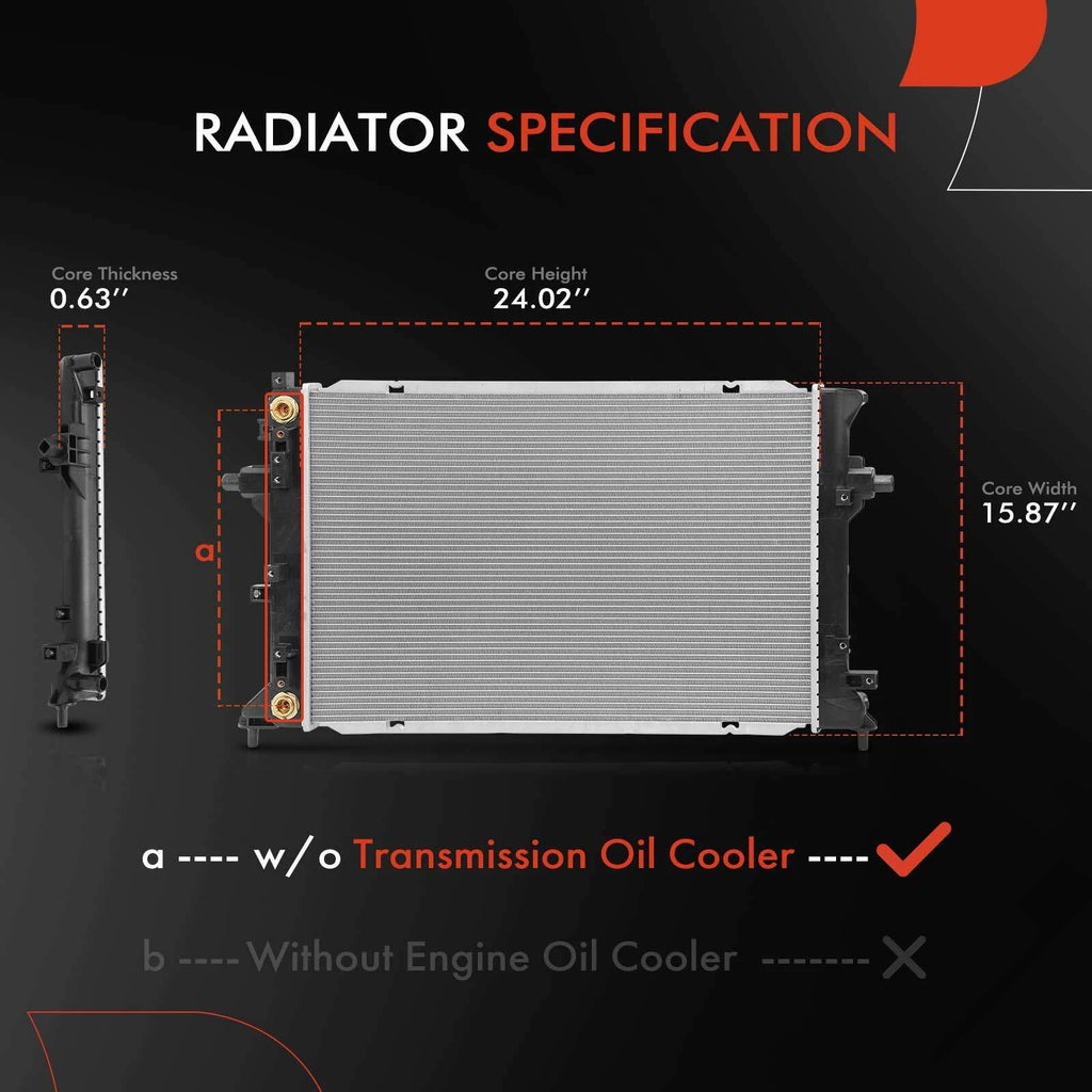 Radiator with Trans Oil Cooler for Hyundai Kona Electric (2019–2023)