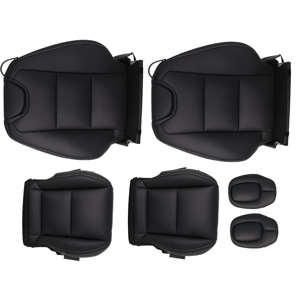 Black Leather Seat Cover for Chevy Camaro Z28/SS/LT/LS (2010–2015)