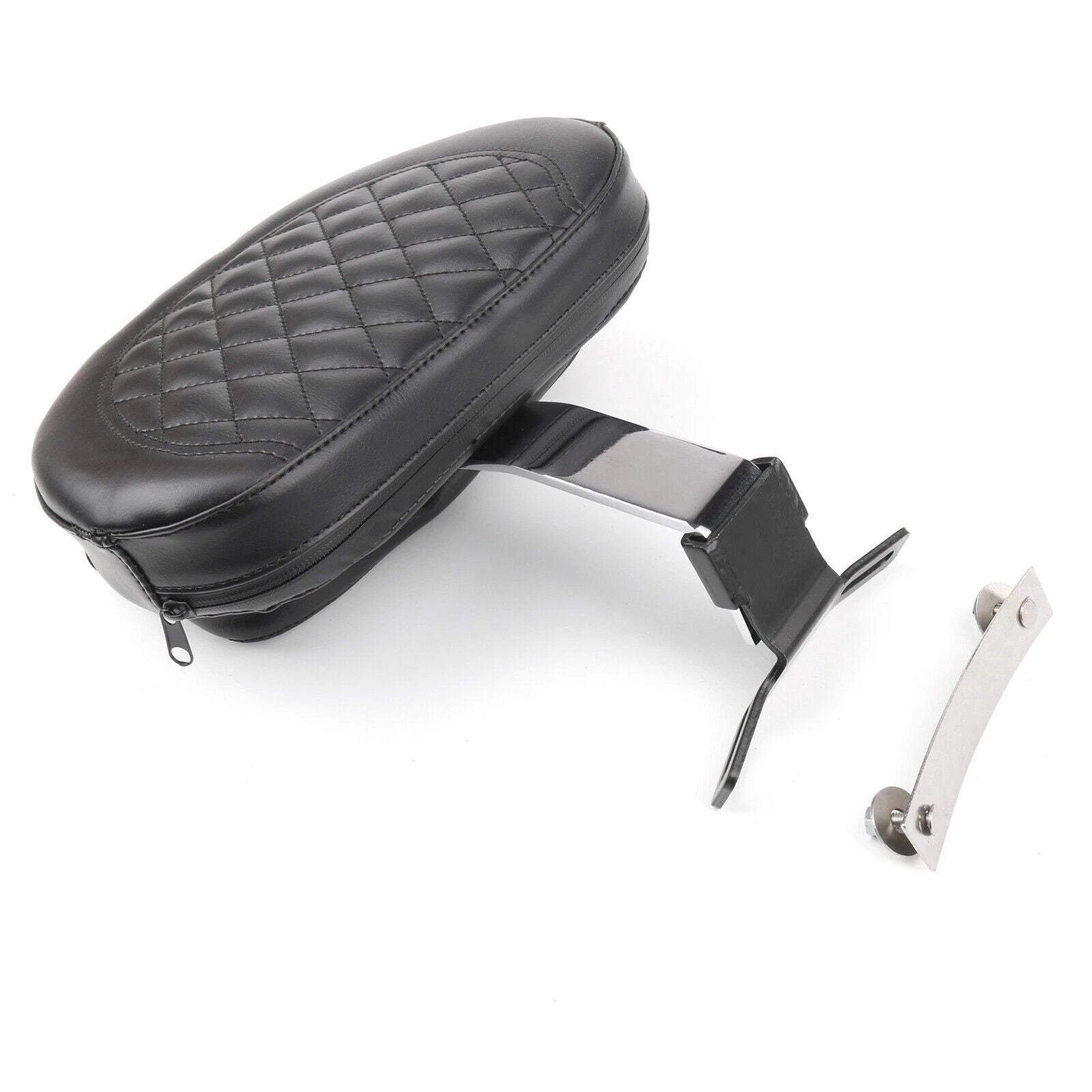 Driver Backrest Pad for Harley Fatboy FLSTF Heritage Softail (2007–2017) Chrome