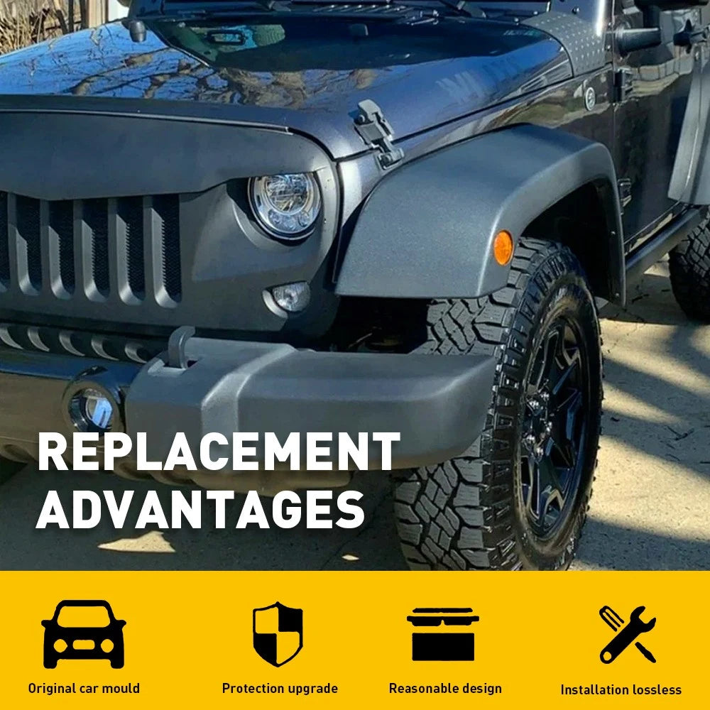 2 Locking Hood Catches for Jeep Wrangler JK (2007-2018)
