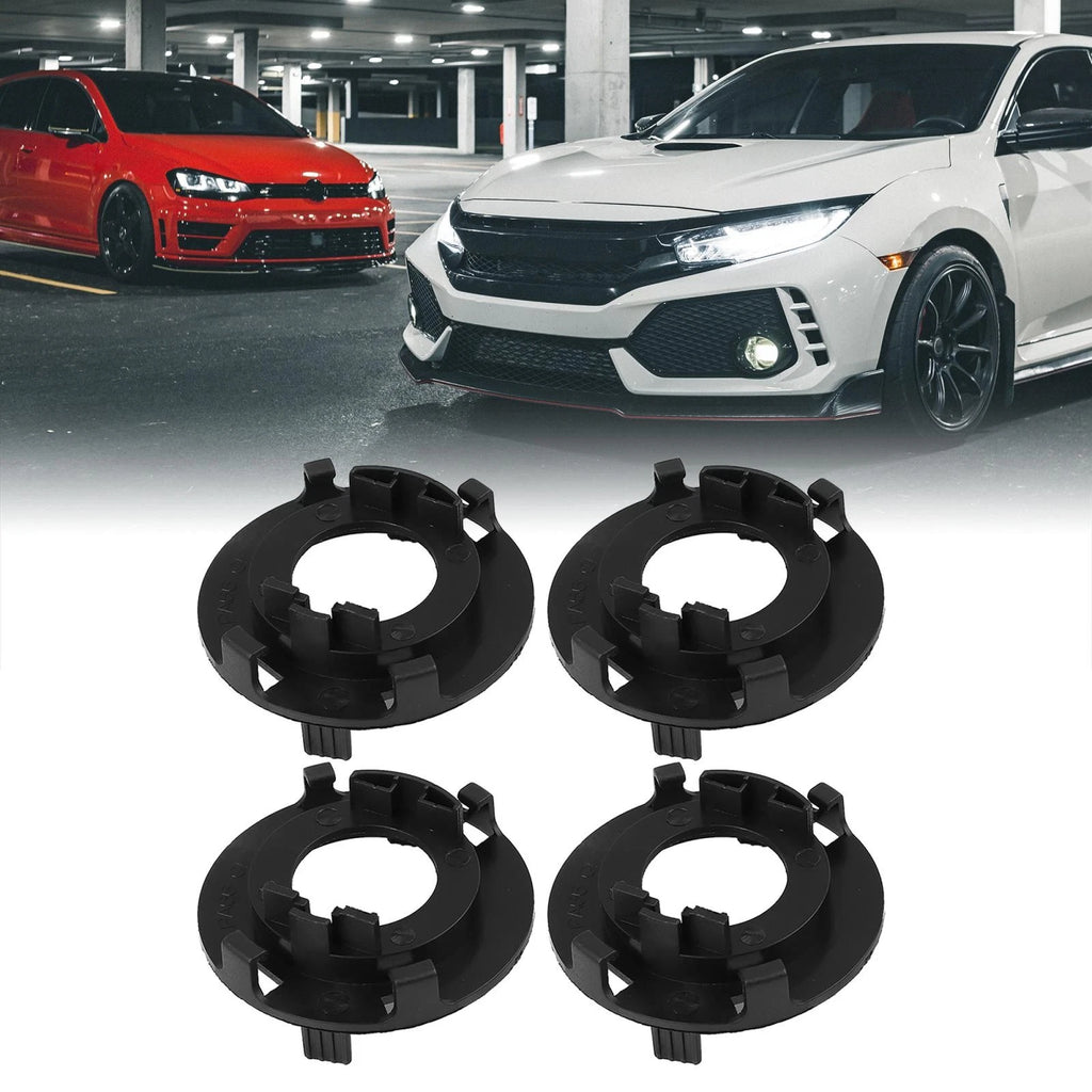 Set of 4 H7 LED Headlight Adapter Bases for Hyundai Mistra 