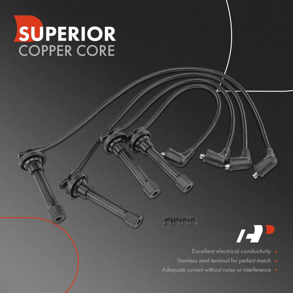 Set of 4 Spark Plug Wires for Honda Civic (1992–1995)