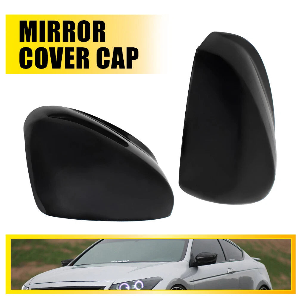 Rearview Mirror Cover Cap for Honda Accord (2008–2012) Glossy Black