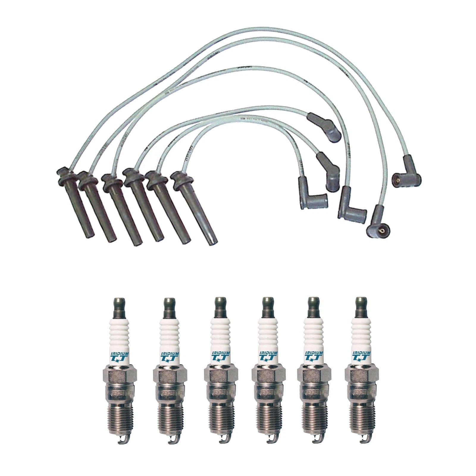Denso 8mm Wire Set & 6 Iridium TT Spark Plugs for Ford Mercury 3.0L V6