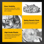 2X Headlight Assembly for Chevy Aveo (2004–2007)