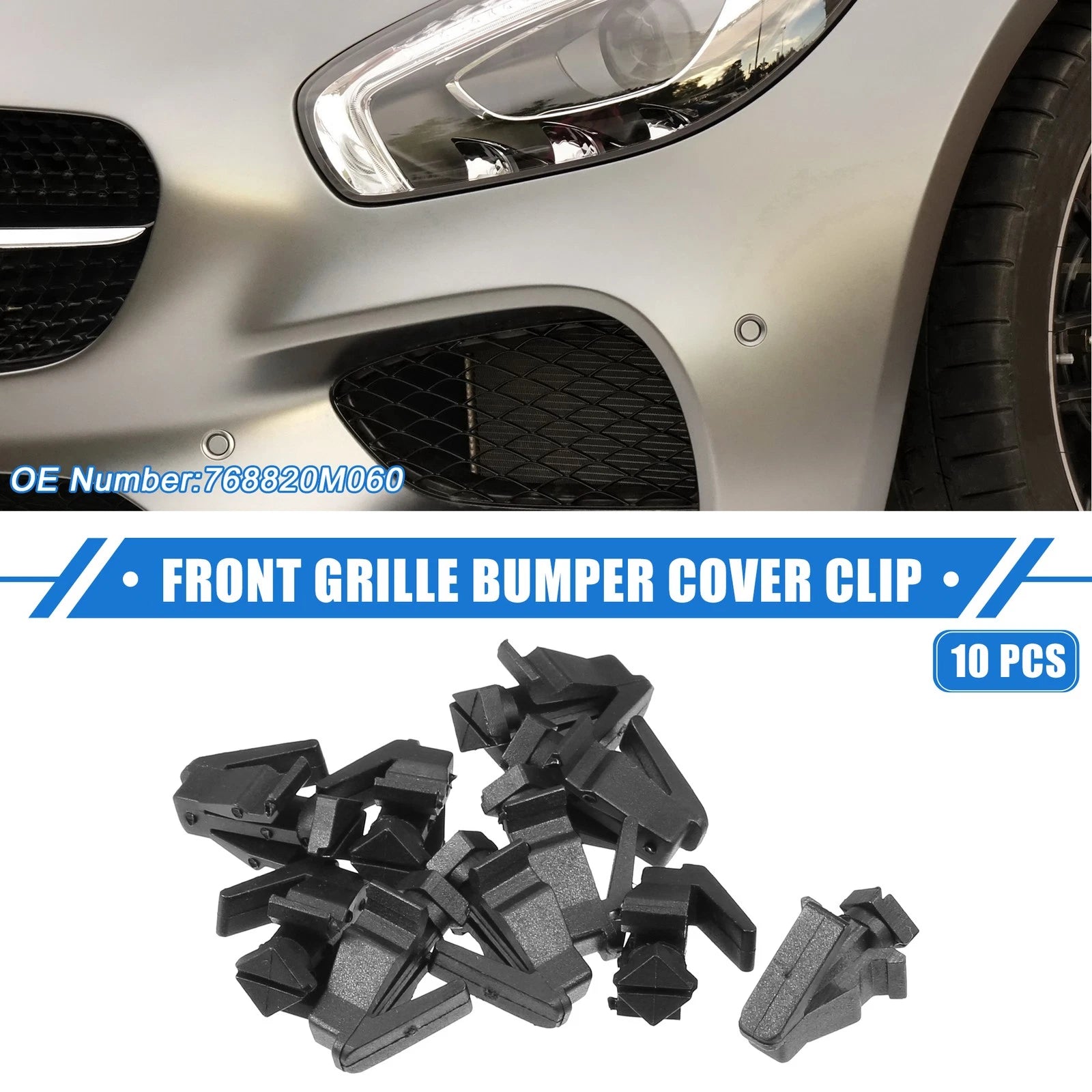 10 Pcs Front Grille Bumper Cover Clip for Nissan Altima (2002–2004)