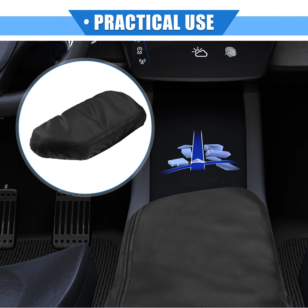 Center Console Pad for Toyota Camry (2018–2022) - Black Faux Leather