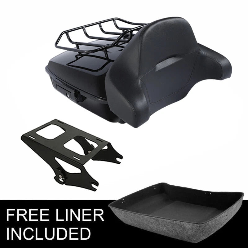 Chopped Trunk Backrest Rack for Harley Touring Street Glide (2014–2026)