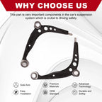2X Front Lower Control Arms with Ball Joints for BMW 318i 325i (1984-1993)