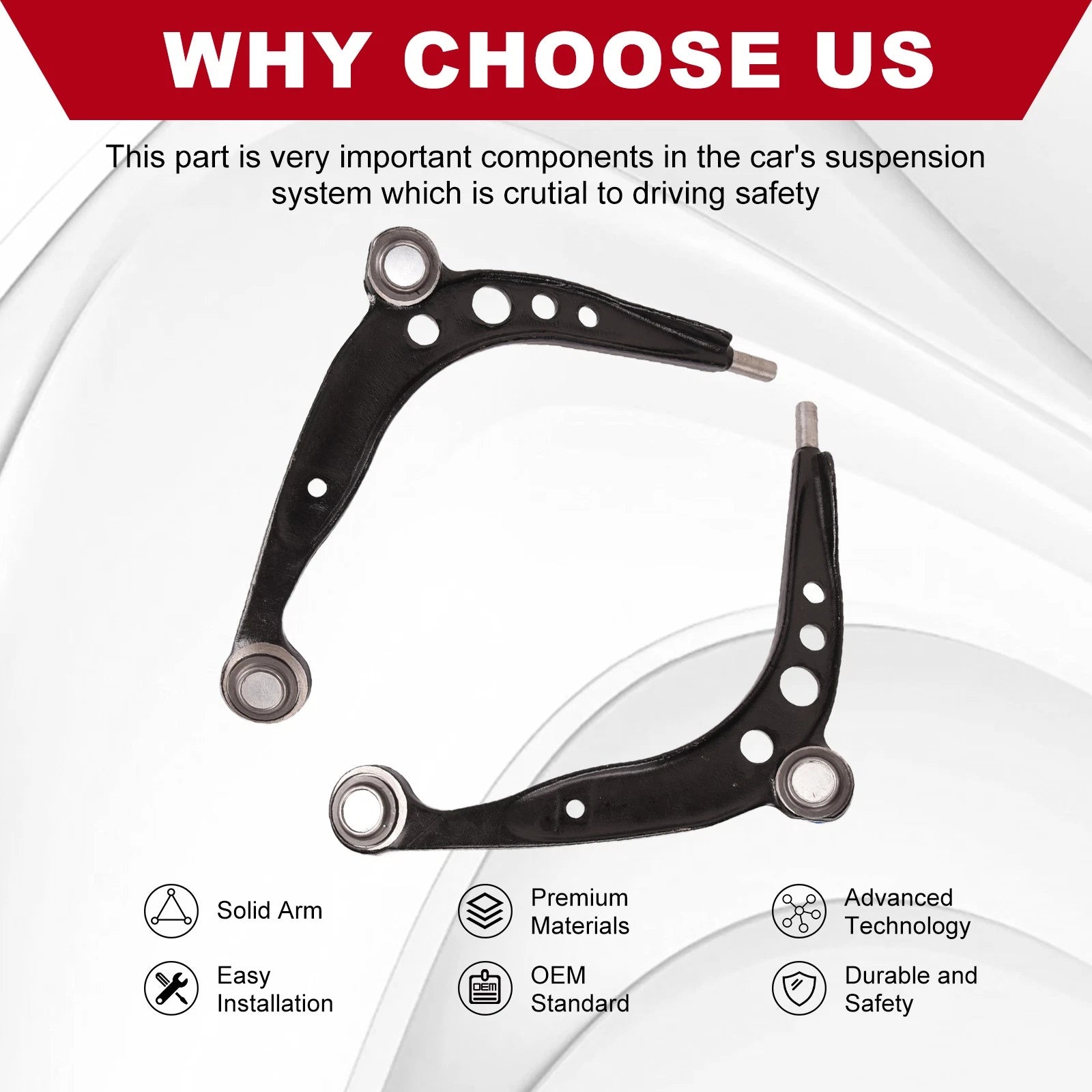 2X Front Lower Control Arms with Ball Joints for BMW 318i 325i (1984-1993)