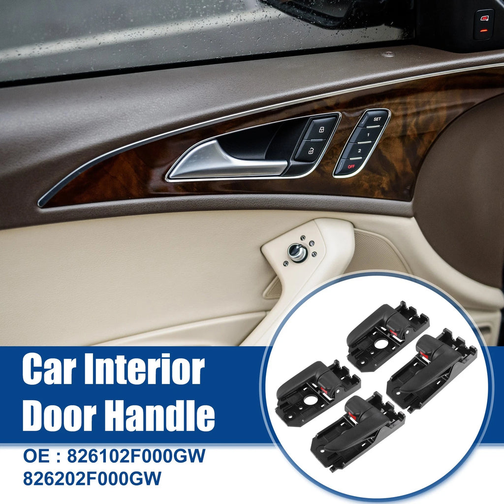 2 Pair Black Interior Door Handle for Kia Spectra (No. 826102F000GW)