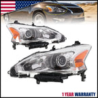 Headlight Assembly Set for Nissan Altima Sedan (2013–2015) Halogen