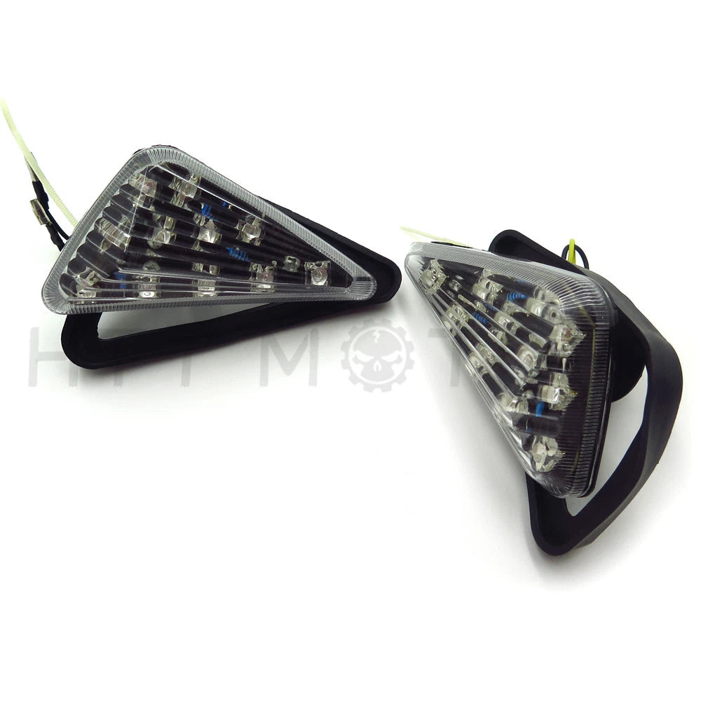 Clear Euro LED Flush Mount Turn Signal for Honda Suzuki Kawasaki Yamaha