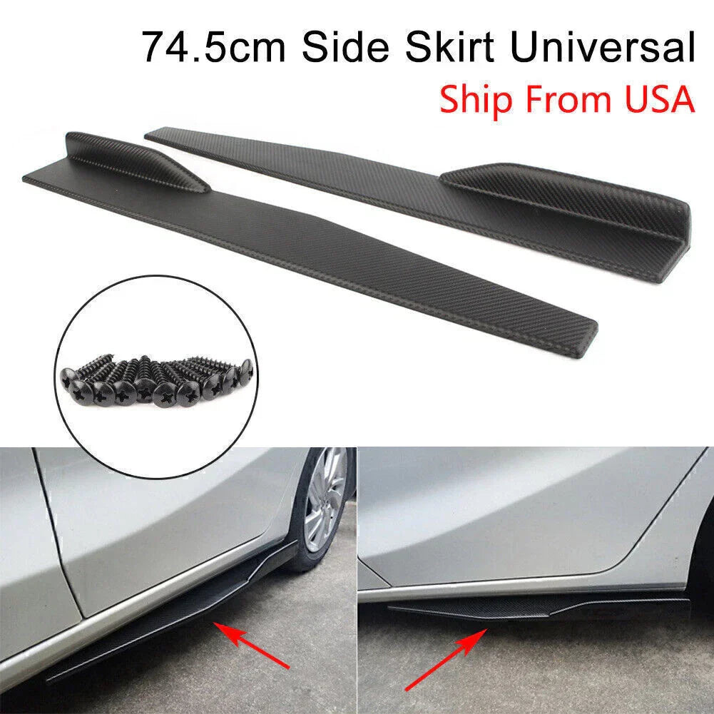 74.5cm Carbon Fiber Side Skirt Rocker Diffuser Spoiler for UK Cars
