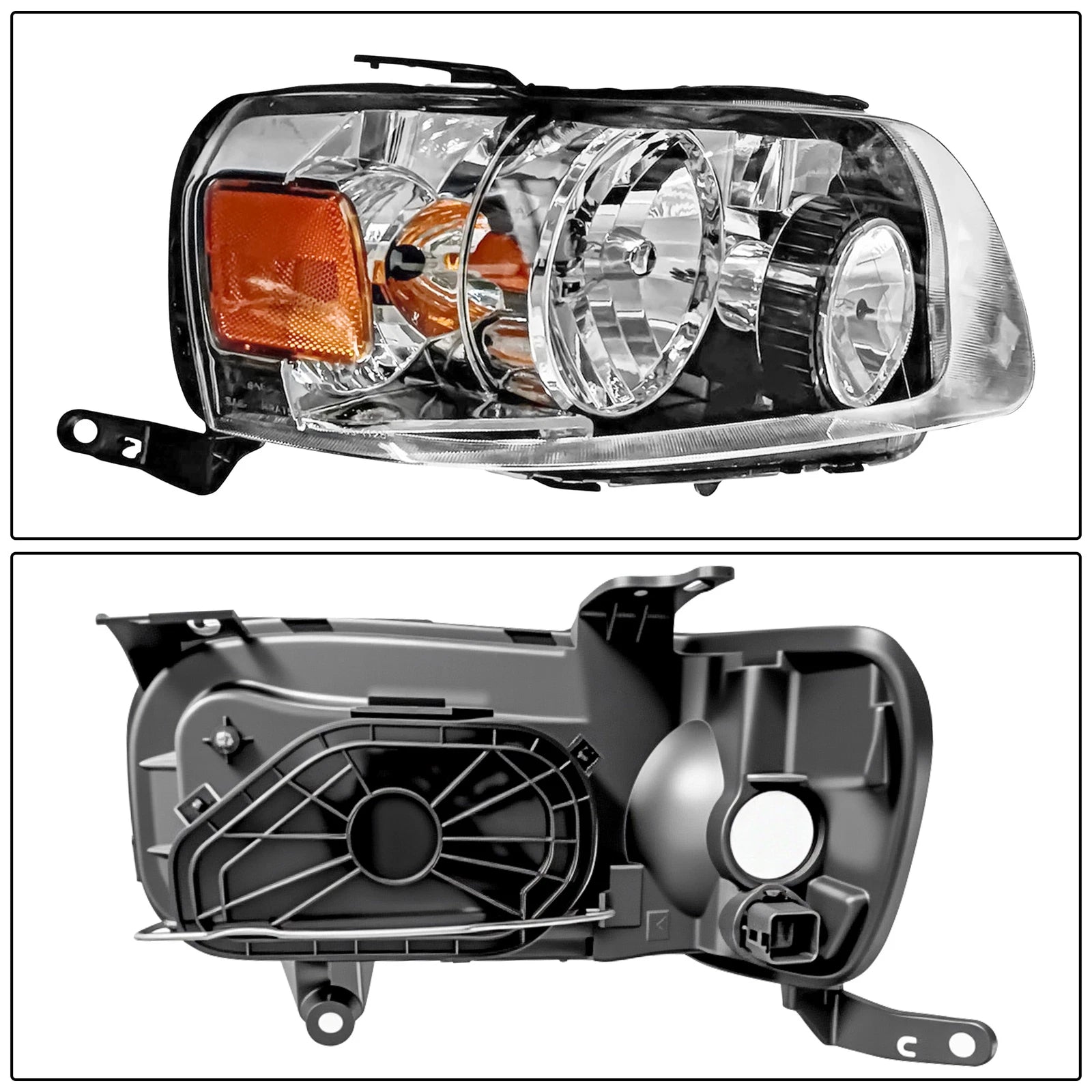 Set of 2 Halogen Headlights for Ford Escape (2005–2007)