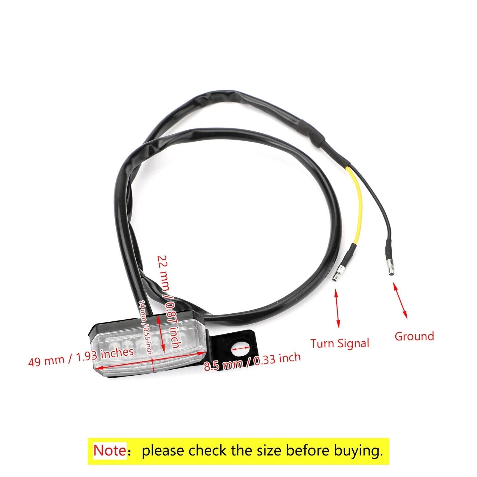 1 Pair LED Front Turn Signal Lamp for Universal Motorcycle