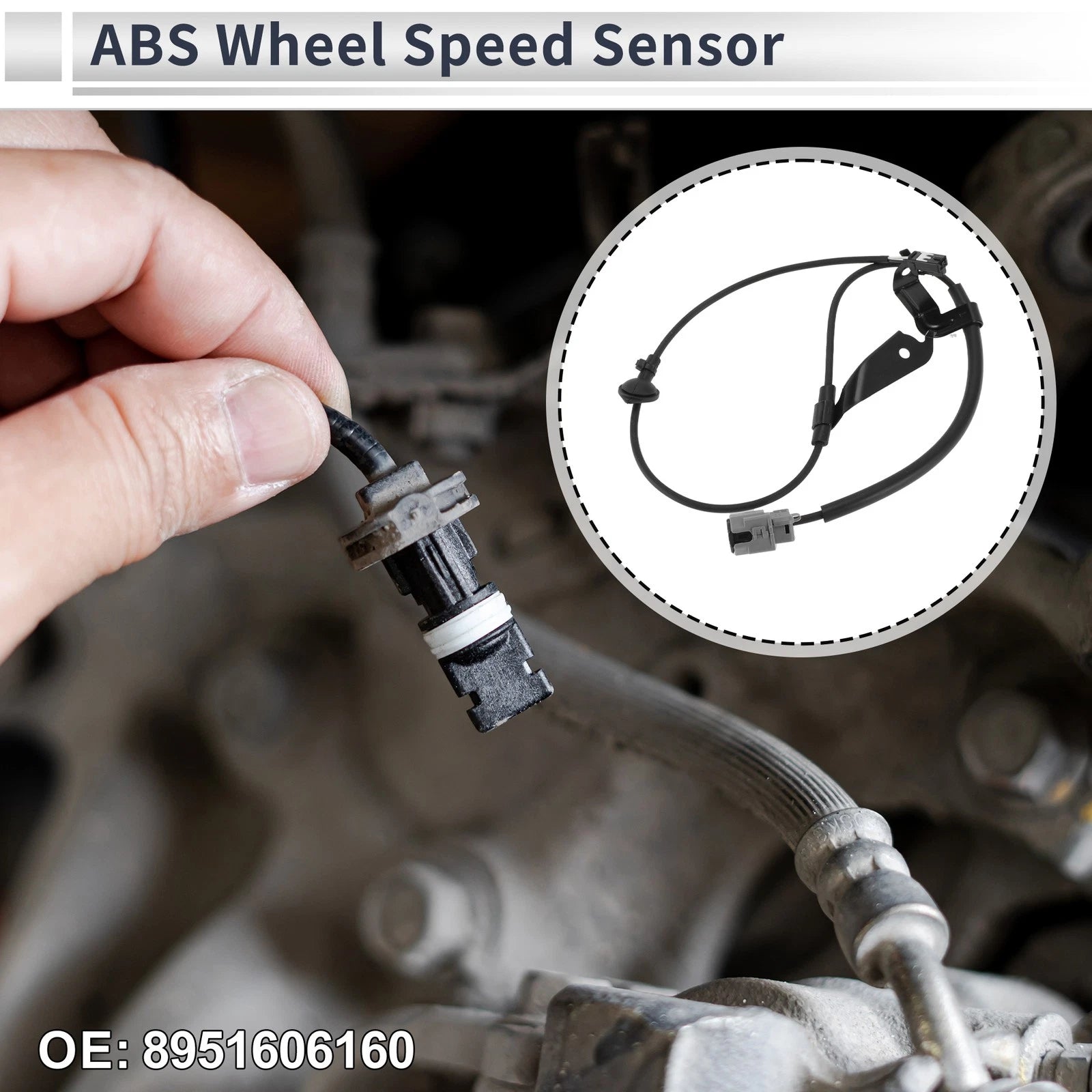 ABS Wheel Speed Sensor No. 8951606160 for Toyota Camry (2012–2017) Rear Left