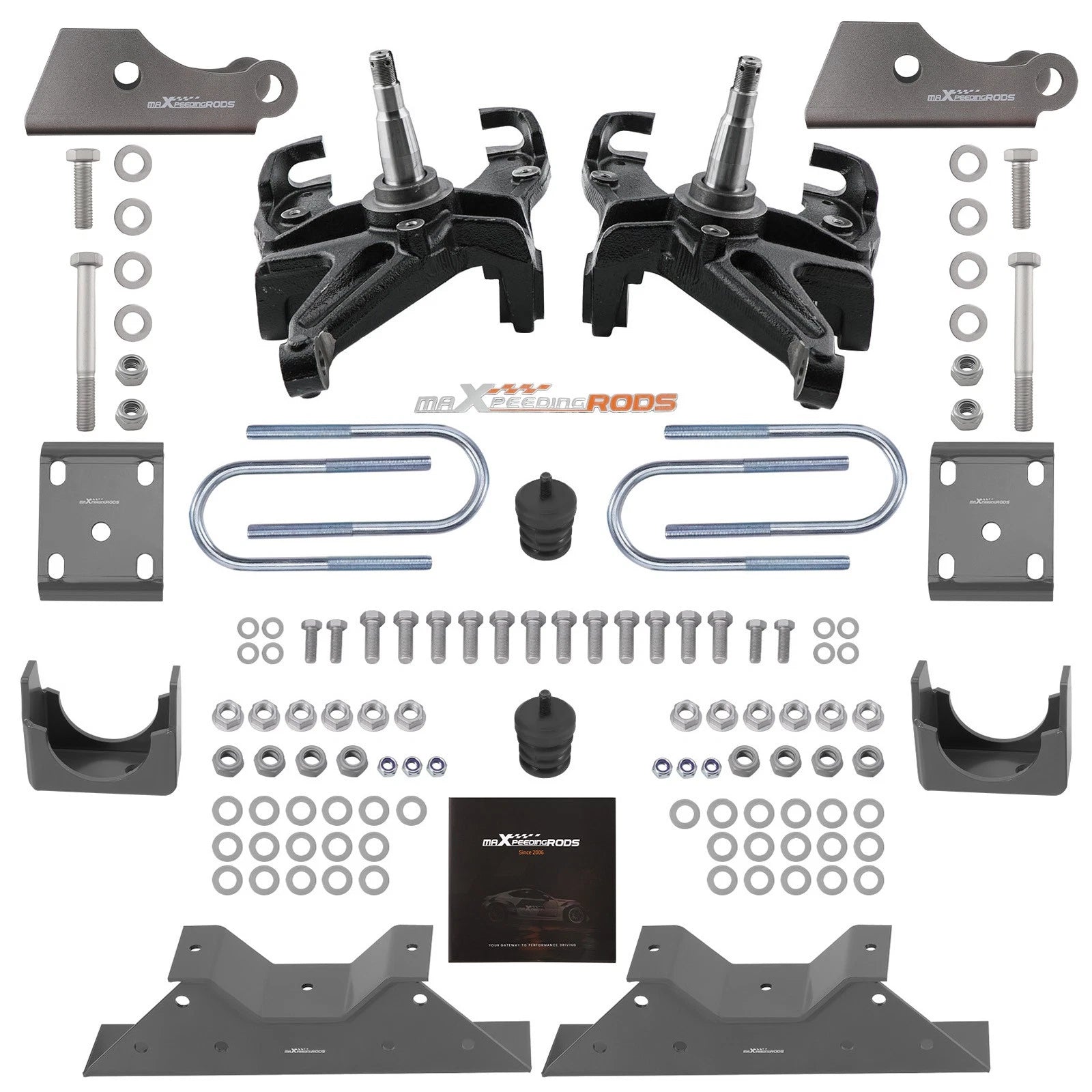 Front 3" Rear 6" Lowering Kit for Chevy C10/GMC C1500 1973-1987 2WD Spindles