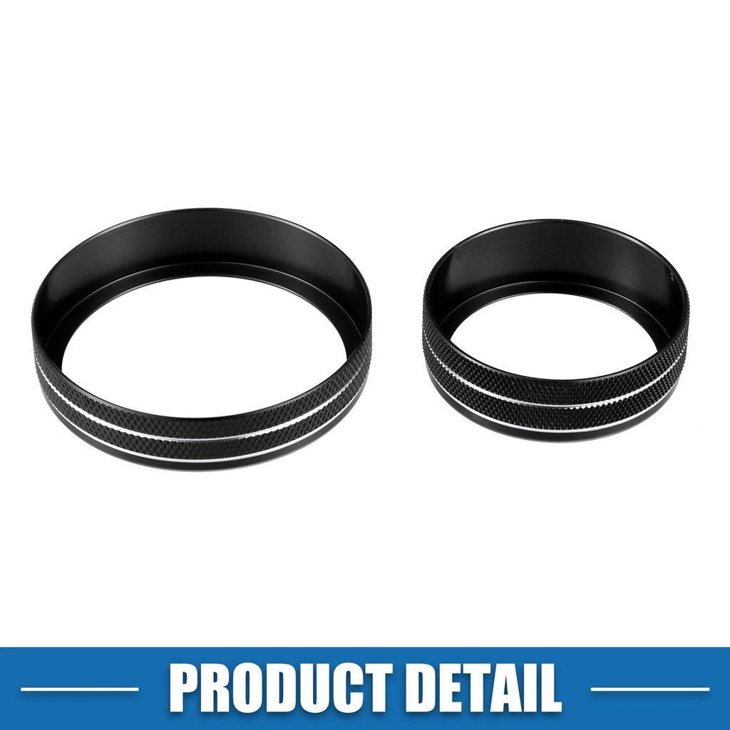 3pcs AC Mode Switch Knob Ring Cover for Nissan Rogue (2021–2022) Black