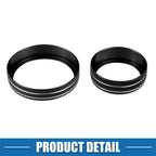 3pcs AC Mode Switch Knob Ring Cover for Nissan Rogue (2021–2022) Black