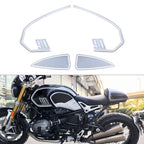 Silver Moto Tank Sticker Decal Cover for BMW RnineT Pure Racer Scrambler (2014-2023)