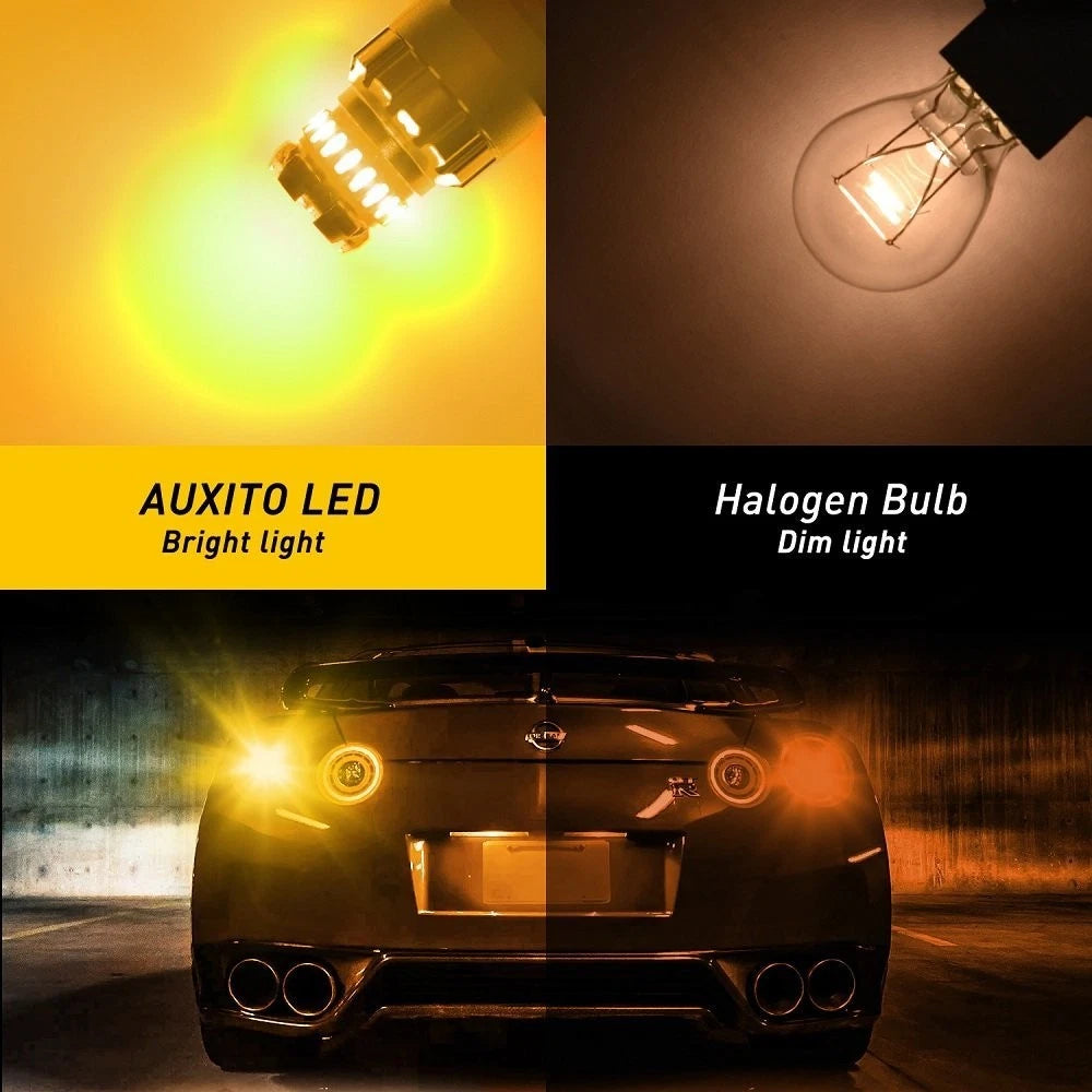 2X Amber LED Turn Signal Blinker Lamps for Make Model