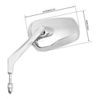 Chrome Rear View Mirrors for Harley Touring Street Road Glide King (1982–2024)