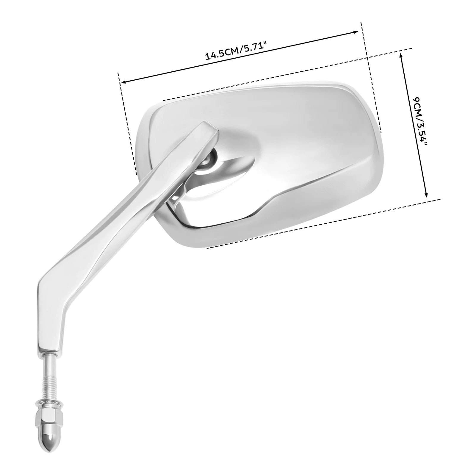 Chrome Rear View Mirrors for Harley Touring Street Road Glide King (1982–2024)