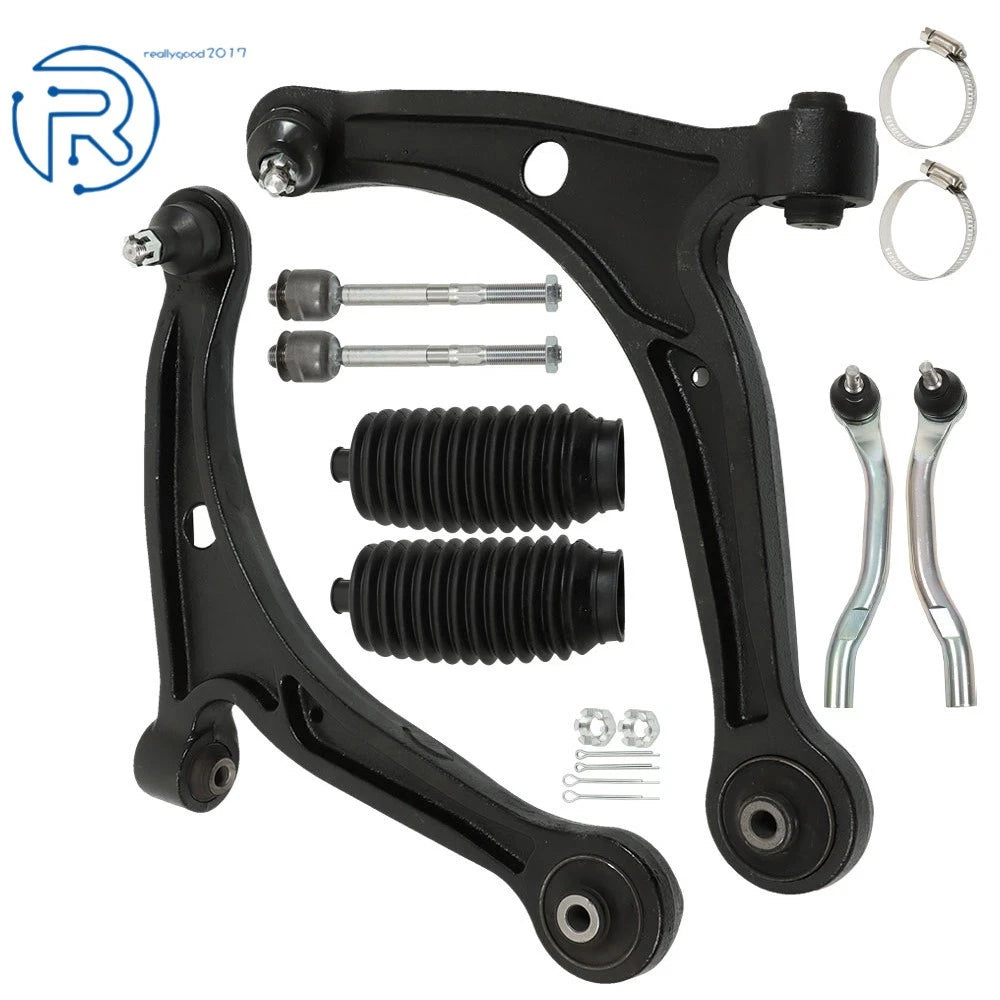 Set of 8 Front Lower Control Arm Ball Joints and Tie Rods for Honda Pilot (2003–2008)