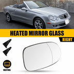 Mirror Glass for Mercedes Benz CLK350 (2006–2009) Passenger Side Heated