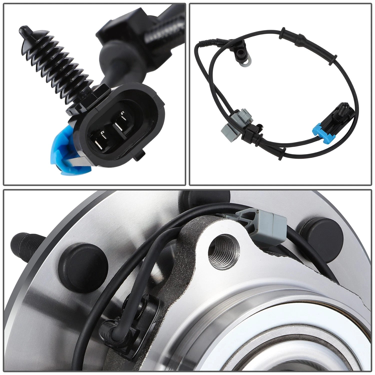 Set of 2 Front Wheel Bearing & Hub for Silverado Sierra 2500HD 3500 (2007–2010)