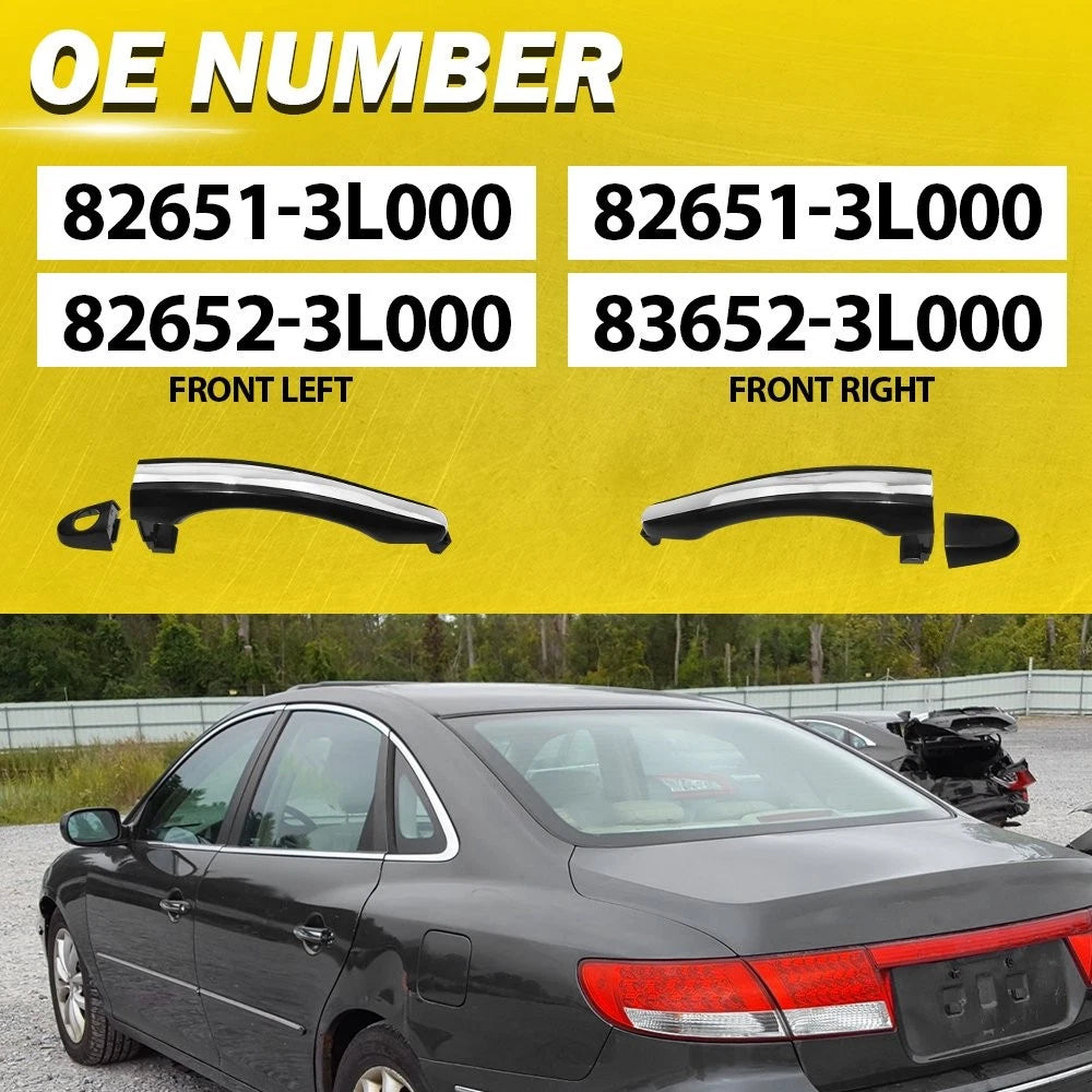2X Outside Door Handles for Hyundai Azera (2006–2011) Chrome EXV