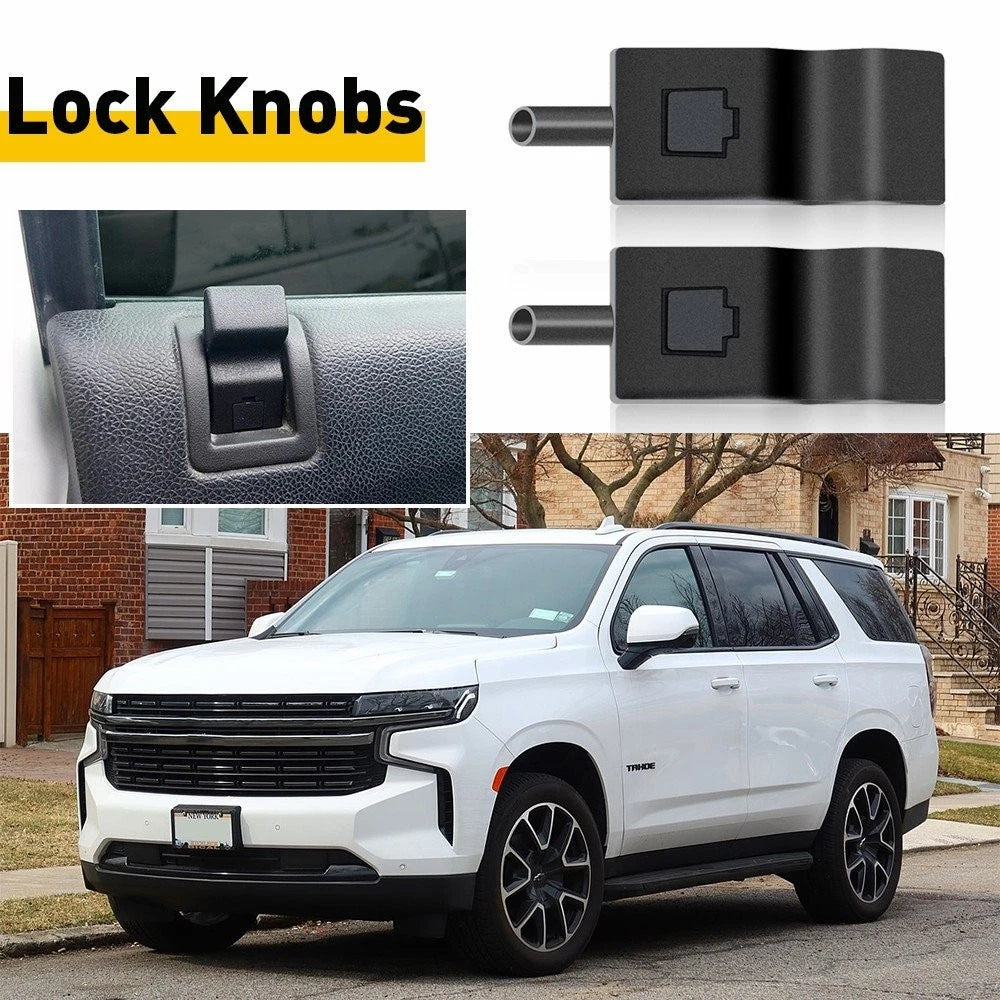 Set of 4 Door Lock Knobs for Chevy Sierra 1500 Silverado/GMC 2500 3500 (2007–2013)