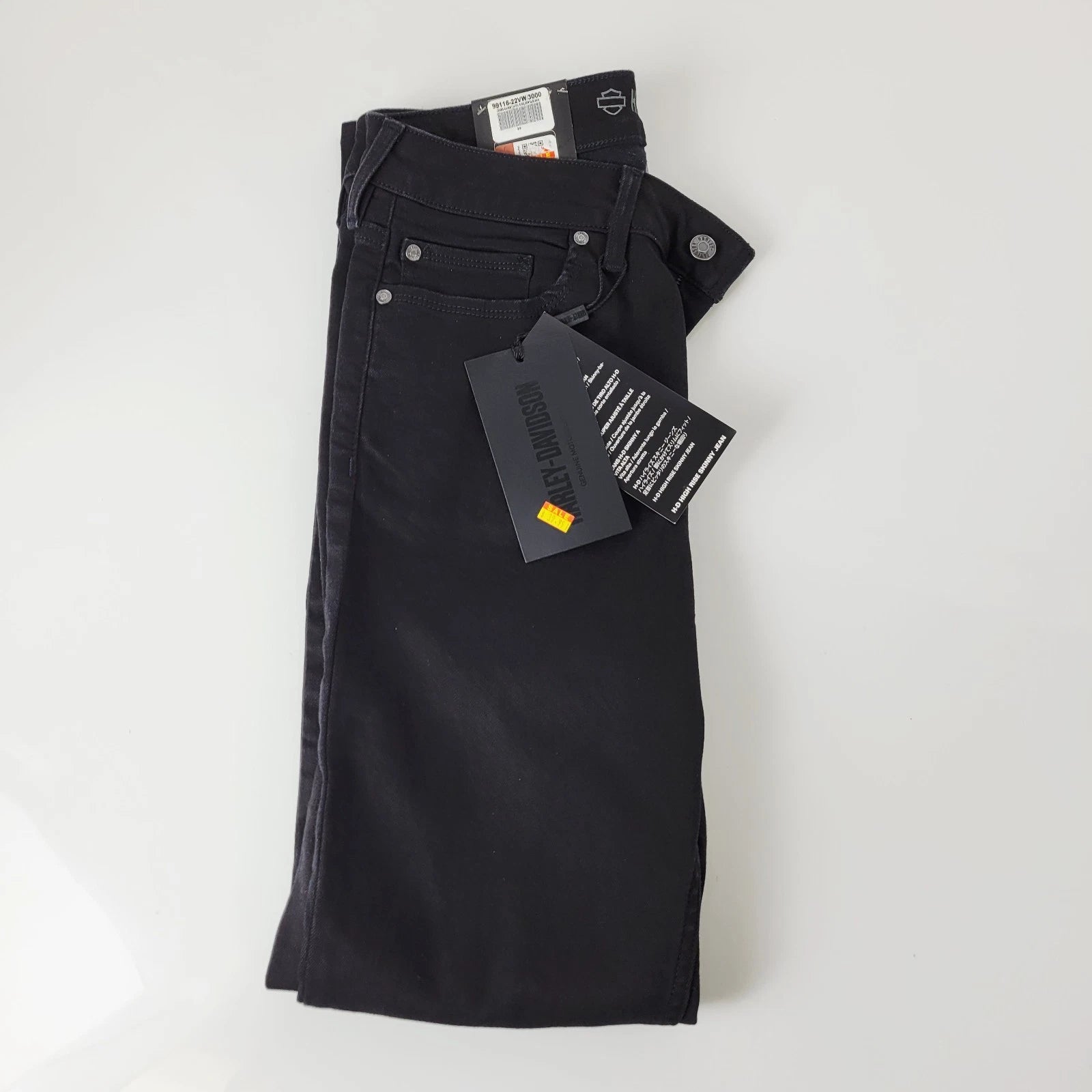 High Rise Skinny Jeans for Harley-Davidson (Women's, Size 30, Black Denim)