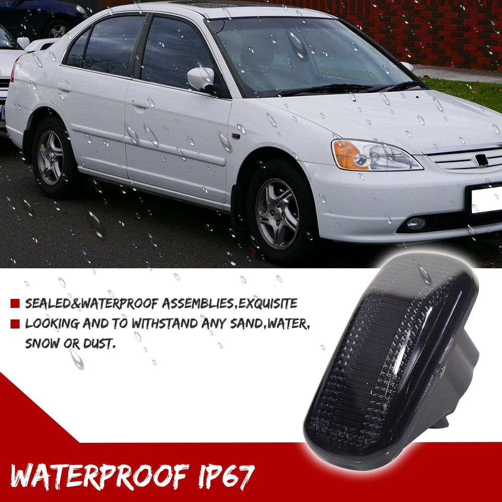 Smoke Lens Front Side Marker Lights for Honda Acura RSX Integra Civic (2002–2006)