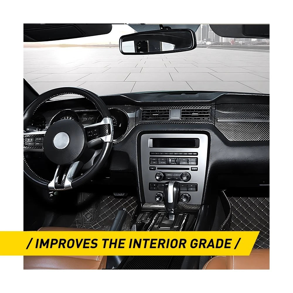 Carbon Fiber Full Inside Decor Cover Trim for Ford Mustang (2009–2013)