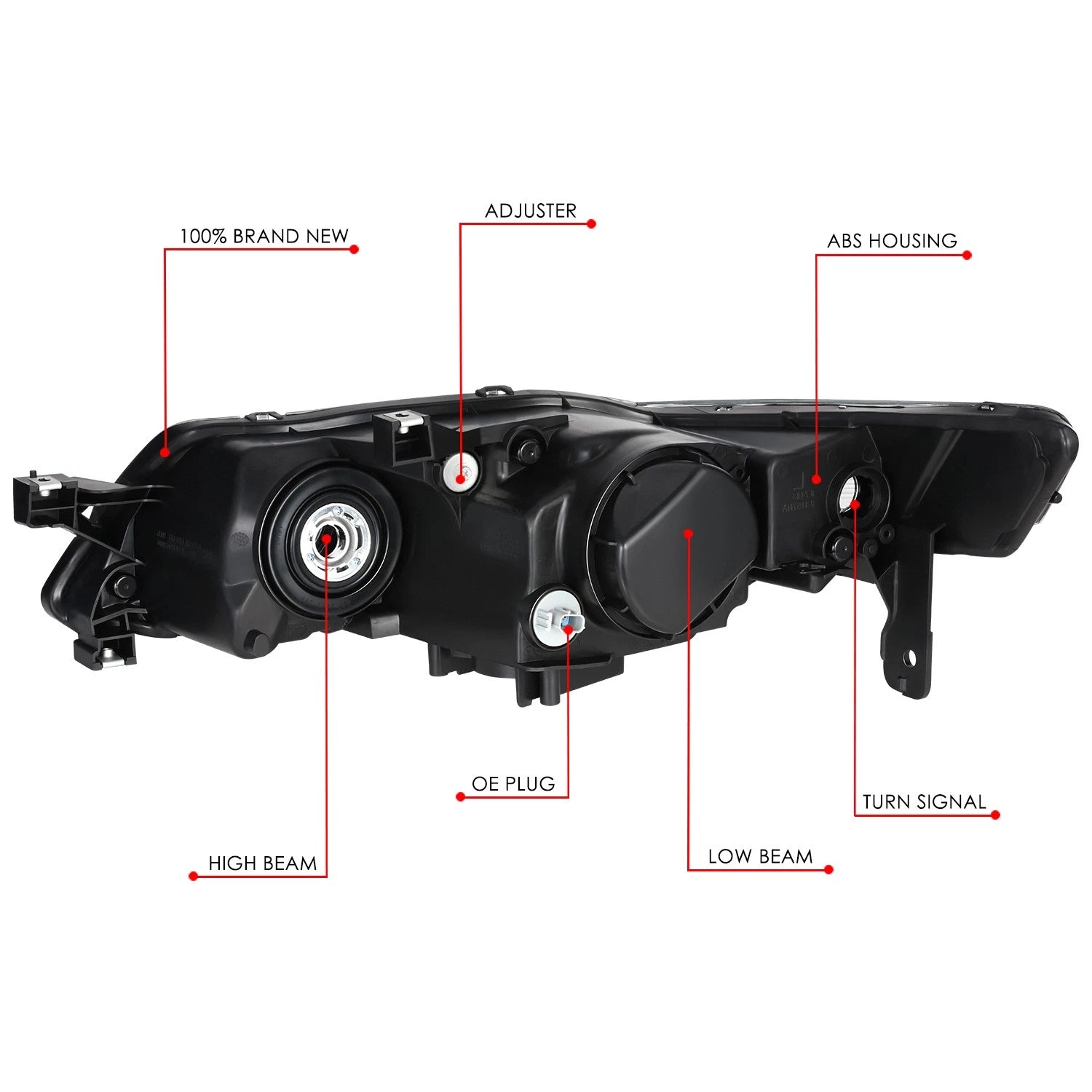 Right Side Projector HID Headlight Assembly for Acura TL Type S (2007–2008)