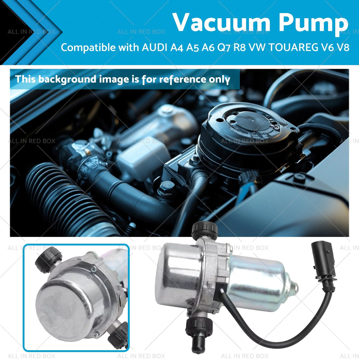 Brake Vacuum Pump for Audi A4 A5 A6 Q7 R8 VW Touareg V6 V8 (2000–2023) 8E0927317E