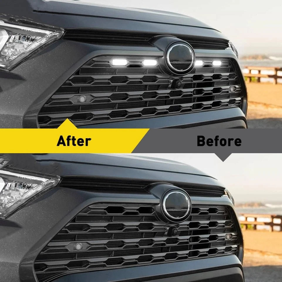Front Grill Lights for Toyota RAV4 (2019–2024) White Grille Light