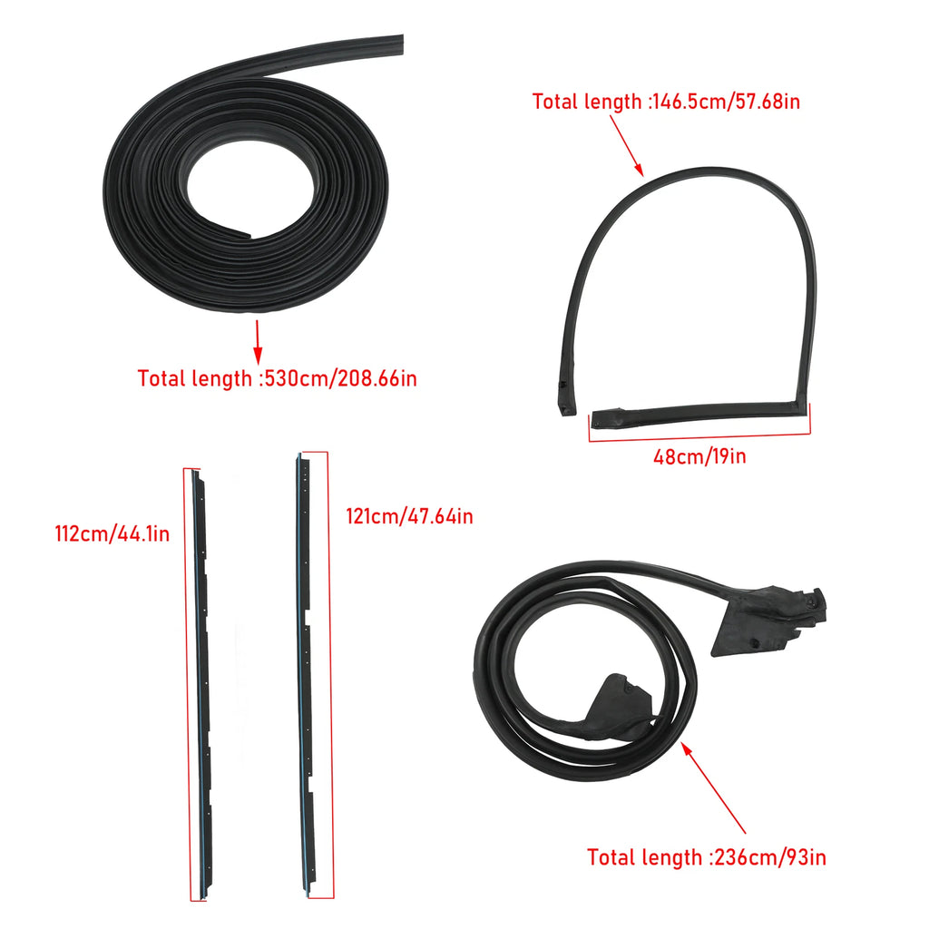 Complete Weatherstripping Seals Kit for Chevrolet Malibu LeMans (1978–1981)