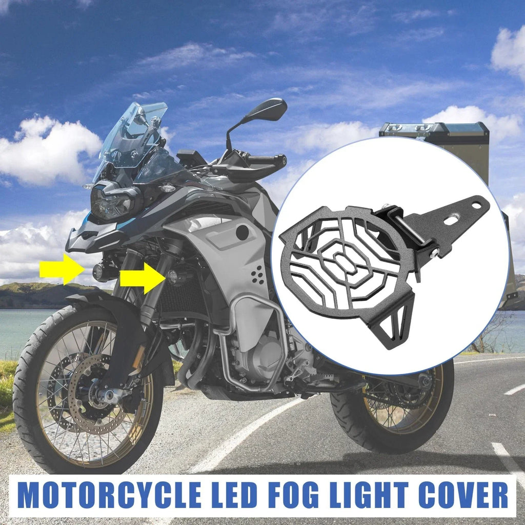 Pair LED Fog Light Protector for BMW R1200 F800R F850 F1250 Black